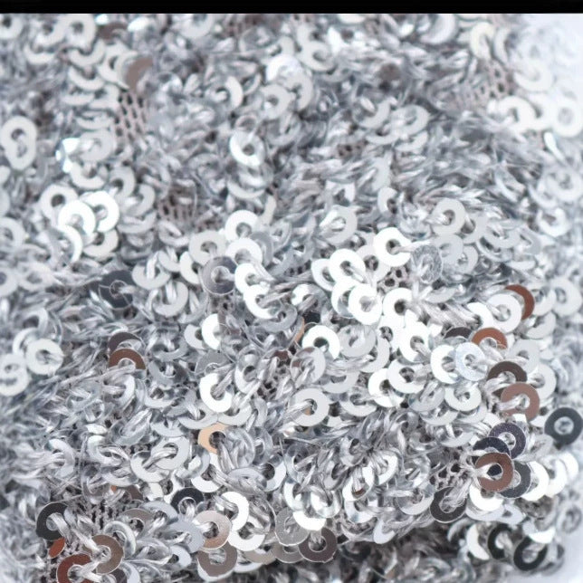 Damen Glitzerndes Pailletten-Minikleid mit langen Ärmeln und schmaler Silhouette Nord Taschen