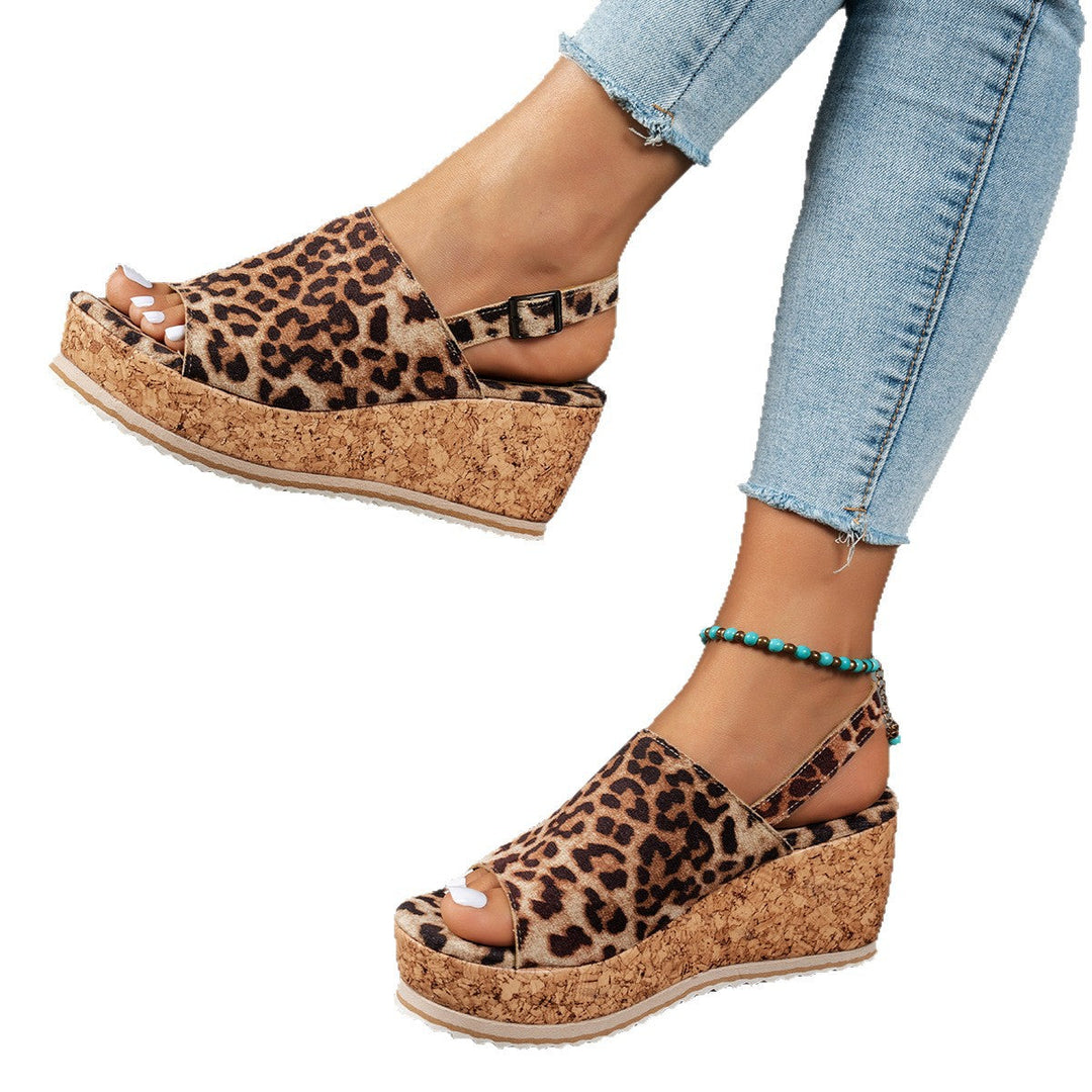 Damen Keilabsatz-Sandalen mit verstellbarem Riemen und komfortablem Fußbett Nord Taschen