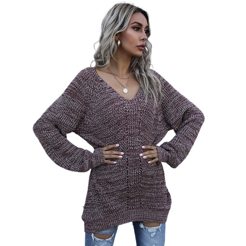 Damen Großer Strickpullover Nord Taschen
