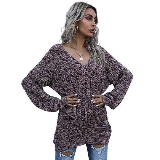 Damen Großer Strickpullover Nord Taschen