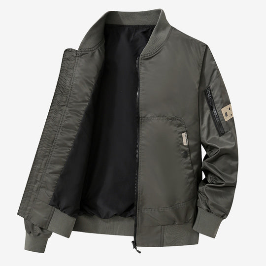 Herren Leichte Bomberjacke aus Nylon mit Ärmeltasche und gerippten Bündchen Nord Taschen