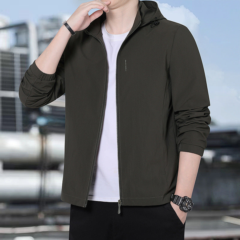 Herren Kapuzen-Softshelljacke mit kariertem Innenfutter, windabweisend und leicht gefüttert Nord Taschen