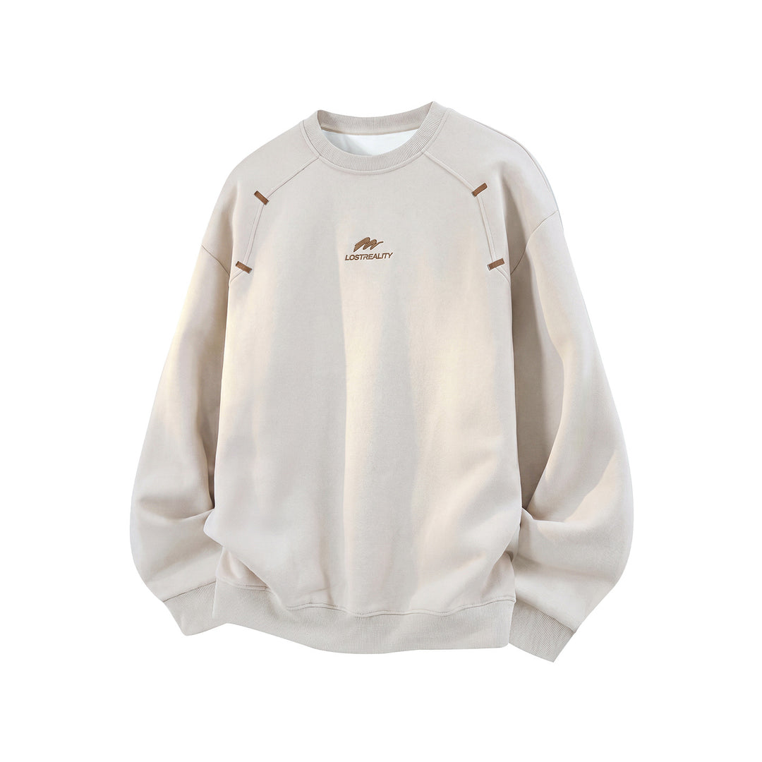 Unisex Boxy-Rundhals-Sweatshirt mit Applikationslaschen und minimalistischer Logo-Stickerei Nord Taschen