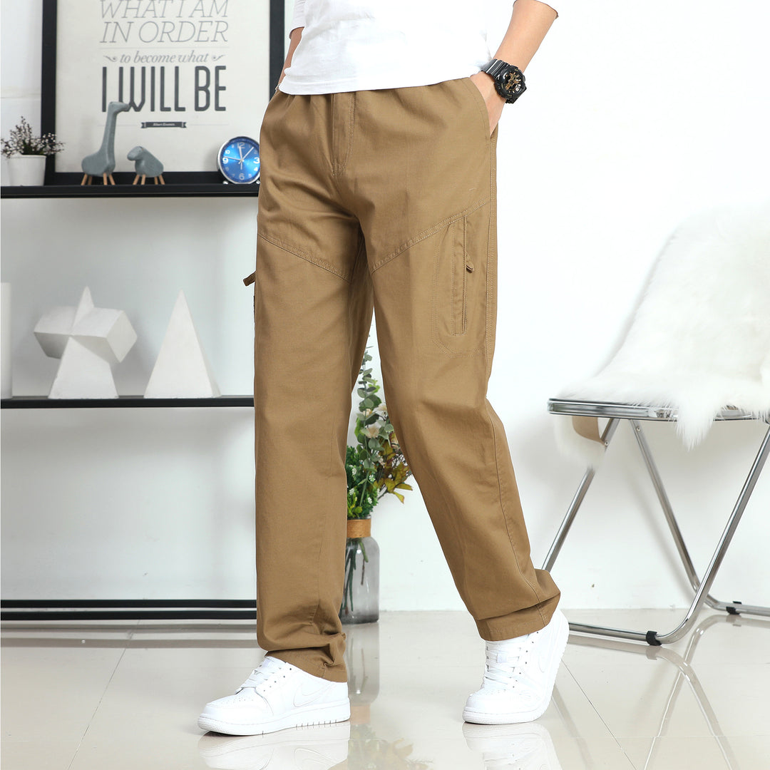 Herren Relaxed-Fit Canvas-Cargohose mit vorgeformten Knieeinsätzen und seitlicher Reißbeintasche Nord Taschen