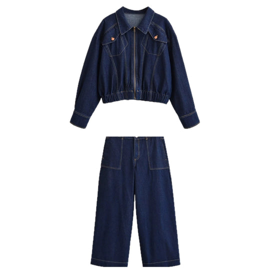 Damen Culotte-Jeans High Waist mit weitem Bein und aufgesetzten Taschen Nord Taschen