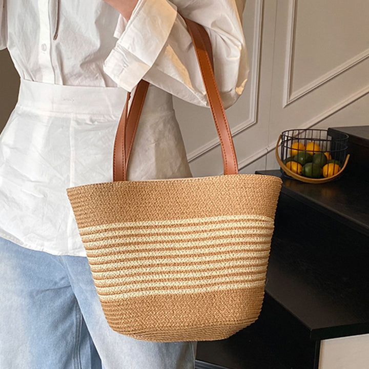 Damen Strandtasche mit dekorativen Spitzenakzenten Nord Taschen