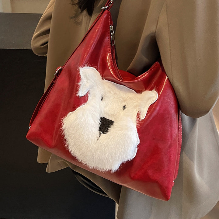 Damen Hobo-Tasche mit verspieltem Tiermotiv aus hochwertigem Leder Nord Taschen