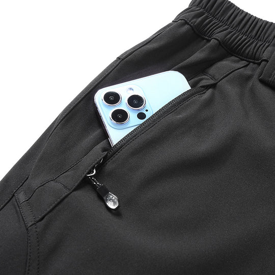 Herren Softshell-Hose für Outdoor mit vorgeformten Knien, integriertem Gürtel und Reißverschlusstaschen Nord Taschen