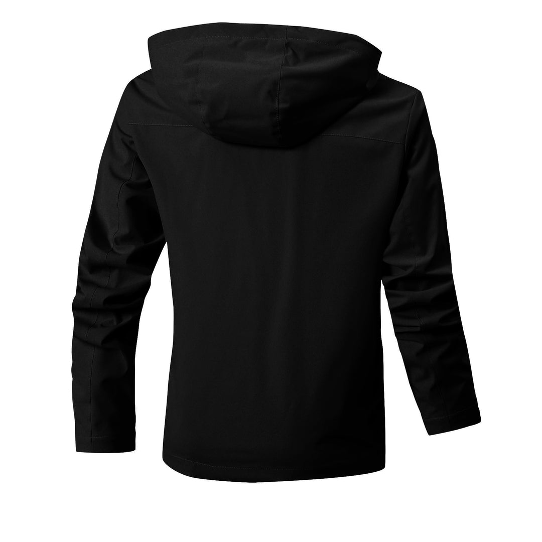 Herren Wasserdichte Fieldjacke mit Kapuze, reflektierenden Streifen und kariertem Innenfutter Nord Taschen
