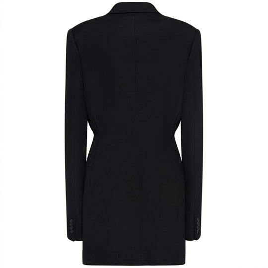 Damen Einreihiger Longblazer mit taillierter Silhouette und weiter Palazzohose Nord Taschen