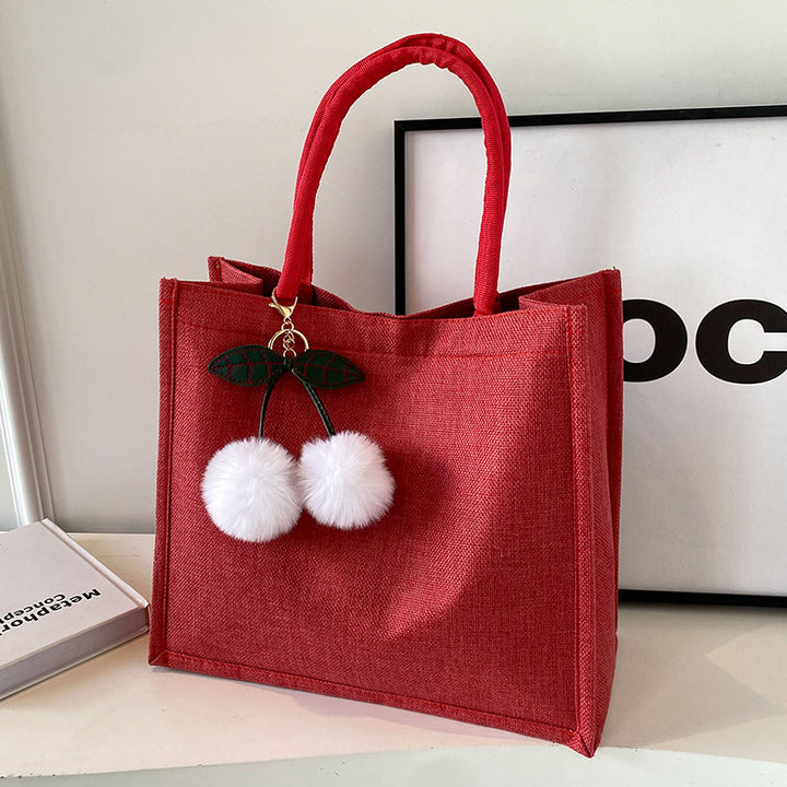 Damen Jute-Shopper-Tasche mit stilvollem Design Nord Taschen