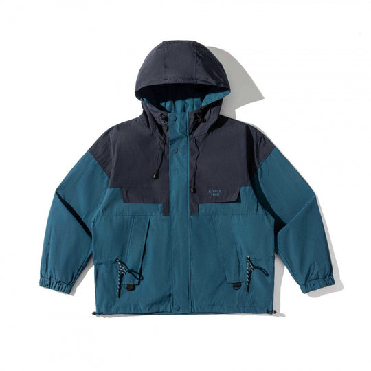 Unisex Weitgeschnittene Utility-Fieldjacke mit Kapuze, Tunnelzug und Pattentaschen Nord Taschen
