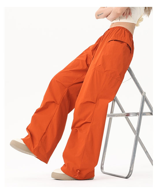 Damen Wide‑Leg Cargo‑Hose mit elastischem Bund & Utility‑Taschen Nord Taschen