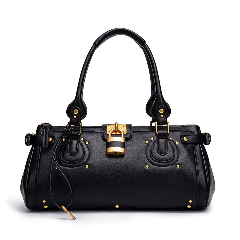 Damen Handtasche mit hochwertigem Leder und goldenen Akzenten Nord Taschen