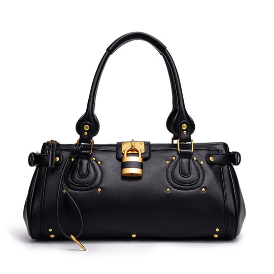 Damen Handtasche mit hochwertigem Leder und goldenen Akzenten Nord Taschen