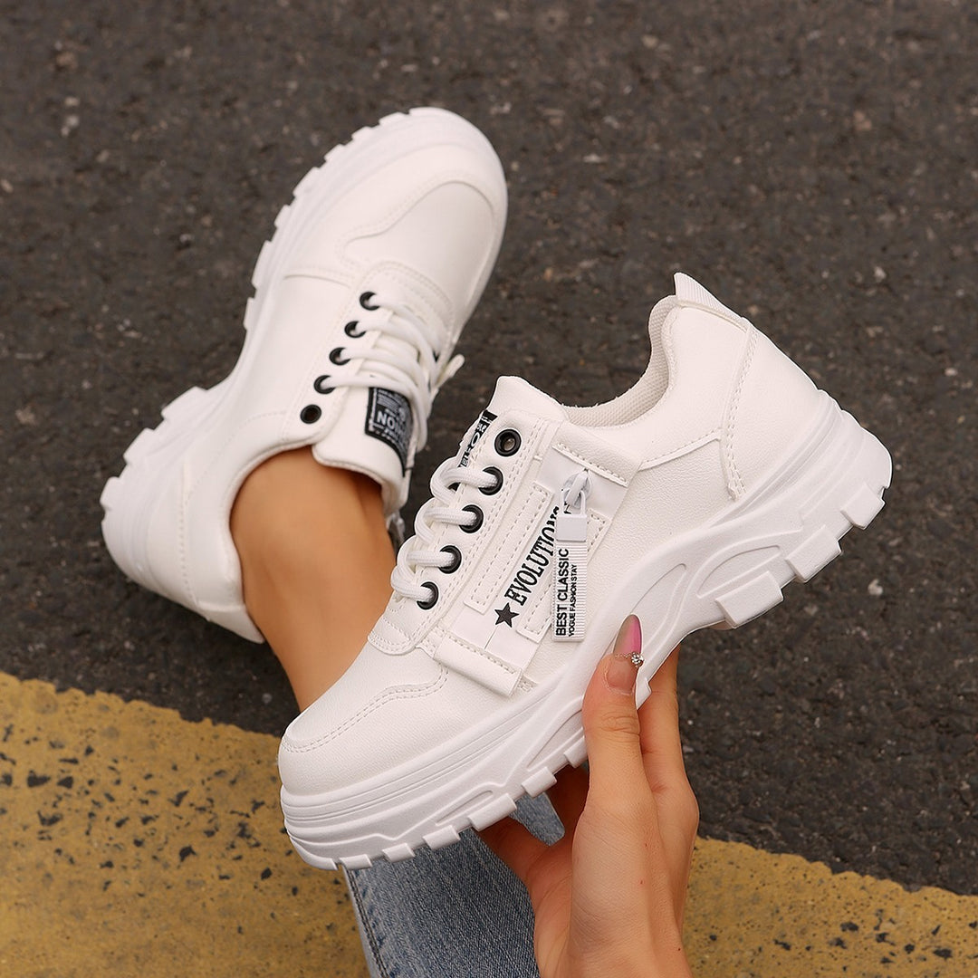 Damen Plateau‑Chunky‑Sneaker mit robuster Profilsohle, Zipper‑Detail und gepolstertem Komfortfußbett Nord Taschen