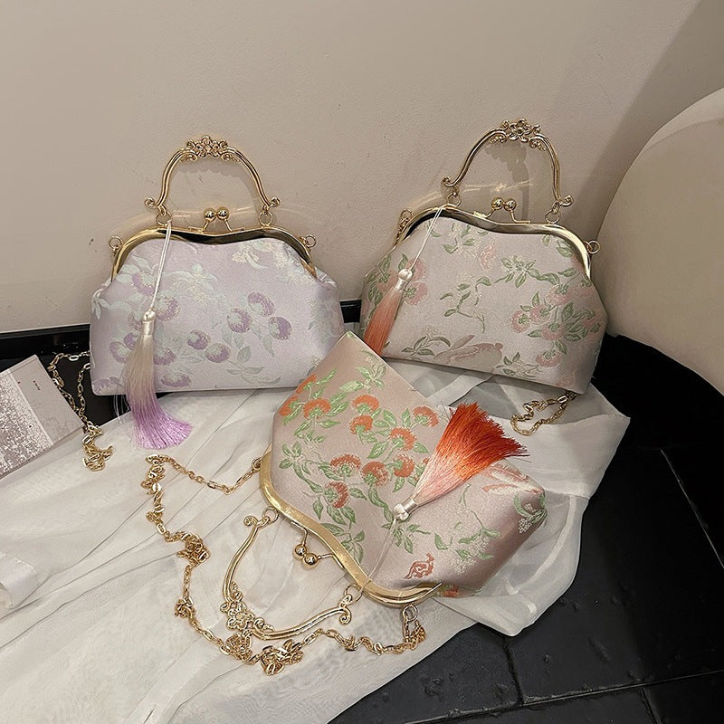 Damen elegante Handtasche mit verziertem Vintage-Design Nord Taschen