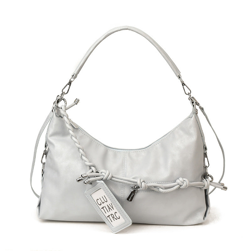 Damen Hobo-Tasche aus hochwertigem Leder mit geflochtenem Detail Nord Taschen