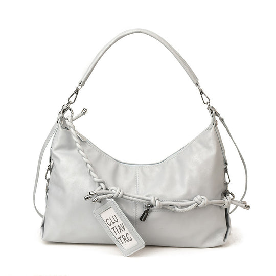 Damen Hobo-Tasche aus hochwertigem Leder mit geflochtenem Detail Nord Taschen