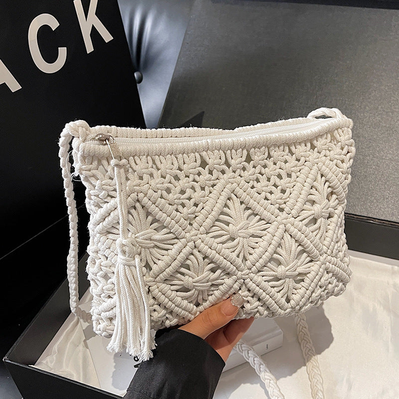 Damen Makramee Clutch Tasche Nord Taschen