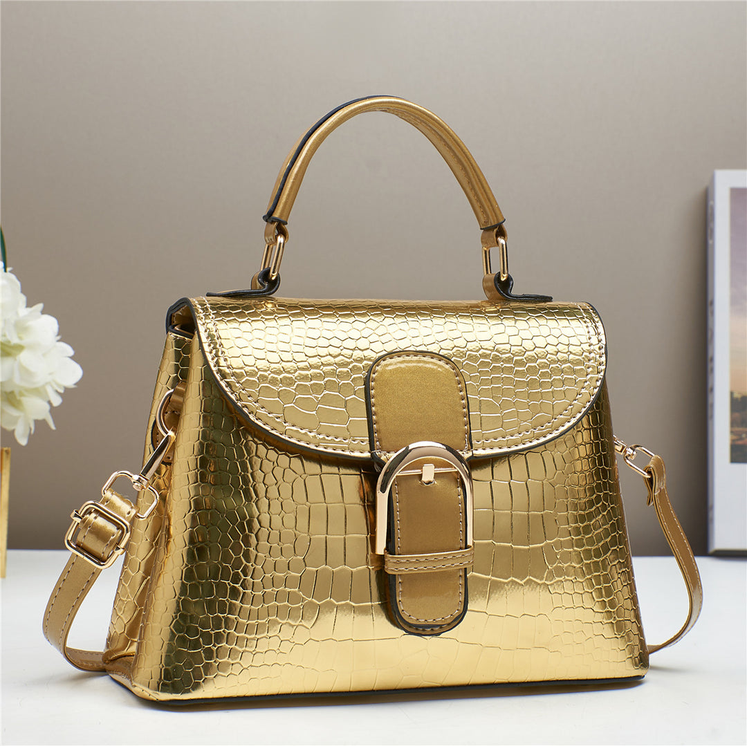 Damen elegante Handtasche mit luxuriösem Kroko-Design Nord Taschen