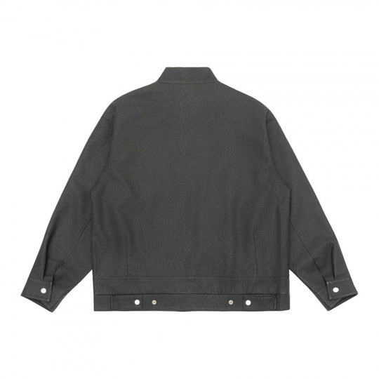 Unisex Boxy-Hemdjacke im Worker‑Stil mit Stehkragen, Frontreißverschluss und Pattentaschen Nord Taschen