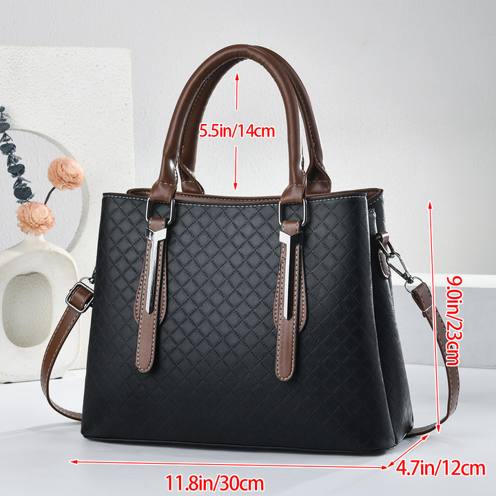 Damen elegante Henkeltasche mit strukturiertem Leder Nord Taschen
