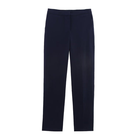 Damen Gerade geschnittene Stoffhose mit glattem Bund und klassischer Silhouette Nord Taschen