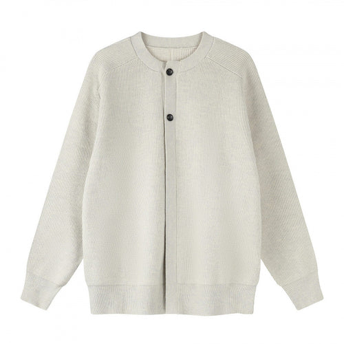 Unisex Boxiger Feinstrick-Cardigan mit Rundhals, Raglanärmeln und teilverdeckter Knopfleiste Nord Taschen