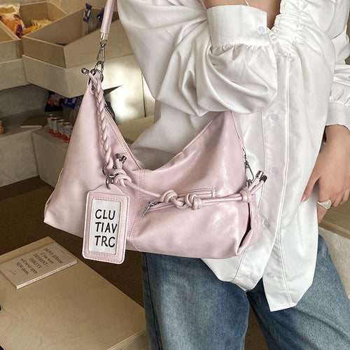 Damen Hobo-Tasche aus hochwertigem Leder mit geflochtenem Detail Nord Taschen