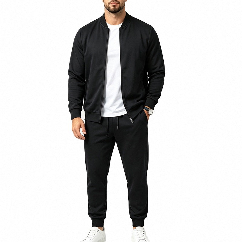 Herren Zweiteiliges Casual-Trainingsset mit Bomberjacke und tapered Jogginghose Nord Taschen