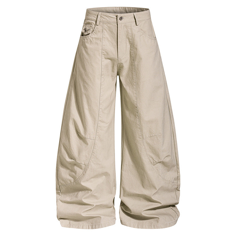 Damen Weite Culotte‑Hose mit hohem Bund, Taschen‑Details und markanten Teilungsnähten Nord Taschen