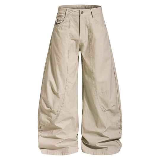 Damen Weite Culotte‑Hose mit hohem Bund, Taschen‑Details und markanten Teilungsnähten Nord Taschen
