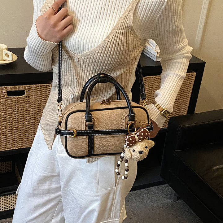 Damen Mini-Handtasche mit abnehmbarem Teddy-Anhänger Nord Taschen