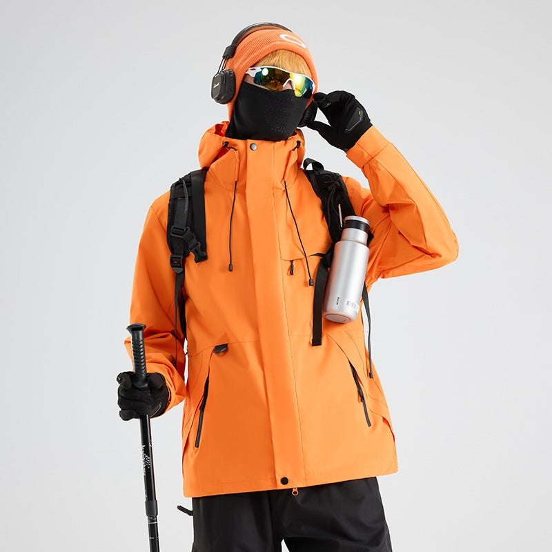Herren Wasserdichte und atmungsaktive Ski‑ und Snowboardjacke mit Kapuze, Multi‑Taschen & Thermoversiegelung Nord Taschen