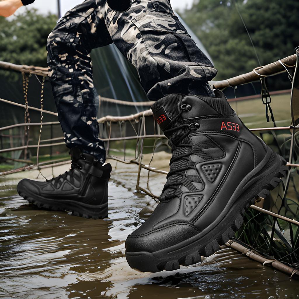 Herren wasserdichte Sicherheitsstiefel mit rutschfester Sohle und atmungsaktiver Membran - Vittorelli
