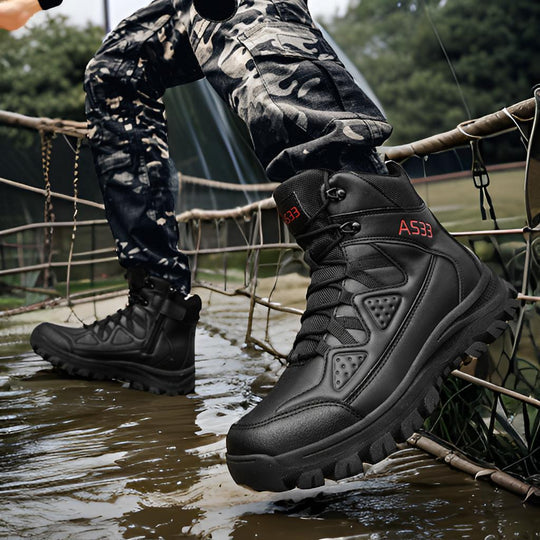 Herren wasserdichte Sicherheitsstiefel mit rutschfester Sohle und atmungsaktiver Membran - Vittorelli