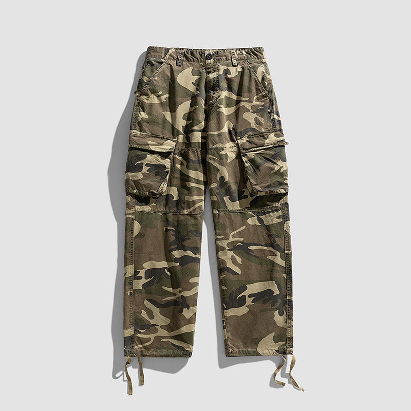 Herren Cargohose im Military-Style mit großvolumigen Klappentaschen und verstellbaren Beinabschlüssen Nord Taschen