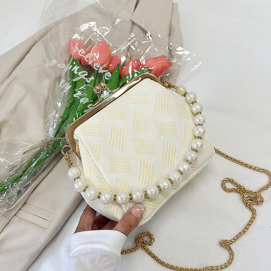 Damen Handtasche mit Perlenverzierung Nord Taschen