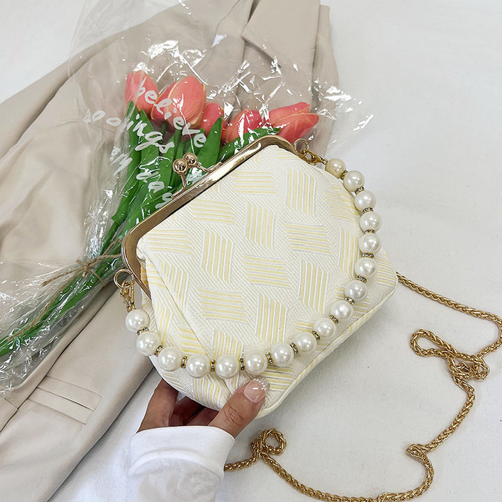 Damen Handtasche mit Perlenverzierung Nord Taschen