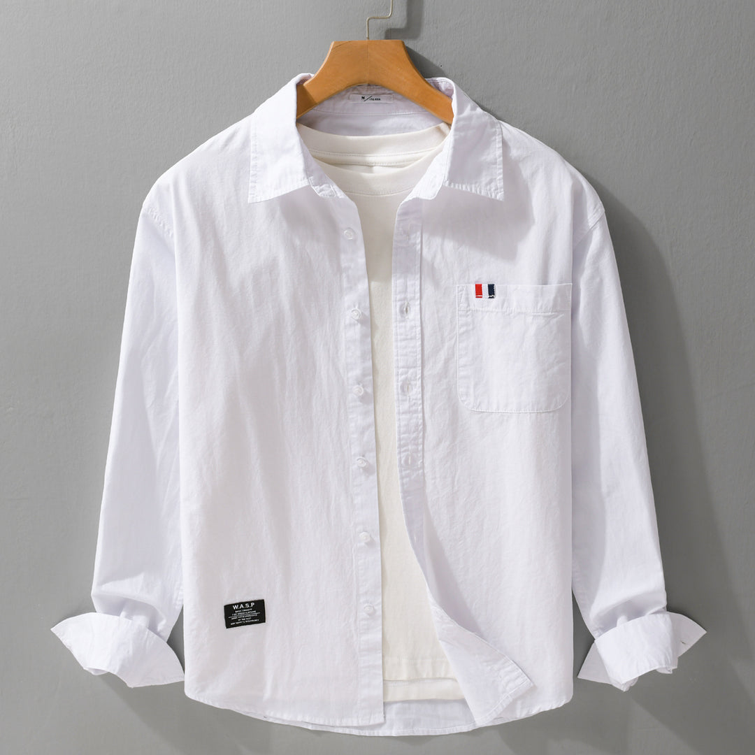 Herren Leichtes Baumwoll-Overshirt im Hemdjackenstil mit Brusttasche und Soft‑Touch Nord Taschen