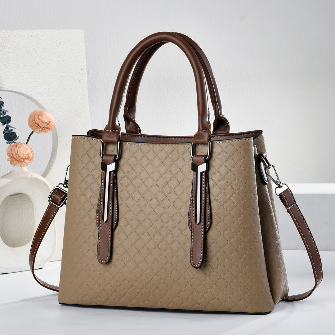 Damen elegante Henkeltasche mit strukturiertem Leder Nord Taschen