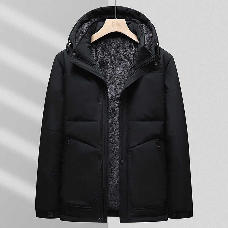 Herren Thermo‑Steppjacke mit weichem Teddyfutter, integrierter Kapuze & verdecktem Zwei‑Wege‑Reißverschluss Nord Taschen