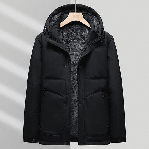 Herren Thermo‑Steppjacke mit weichem Teddyfutter, integrierter Kapuze & verdecktem Zwei‑Wege‑Reißverschluss Nord Taschen