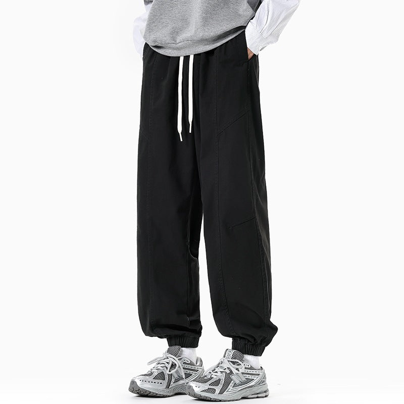 Herren Oversized Utility-Jogginghose aus robustem Baumwollmix mit Kordelbund, seitlichen Cargo‑Taschen & gerippten Bündchen Nord Taschen