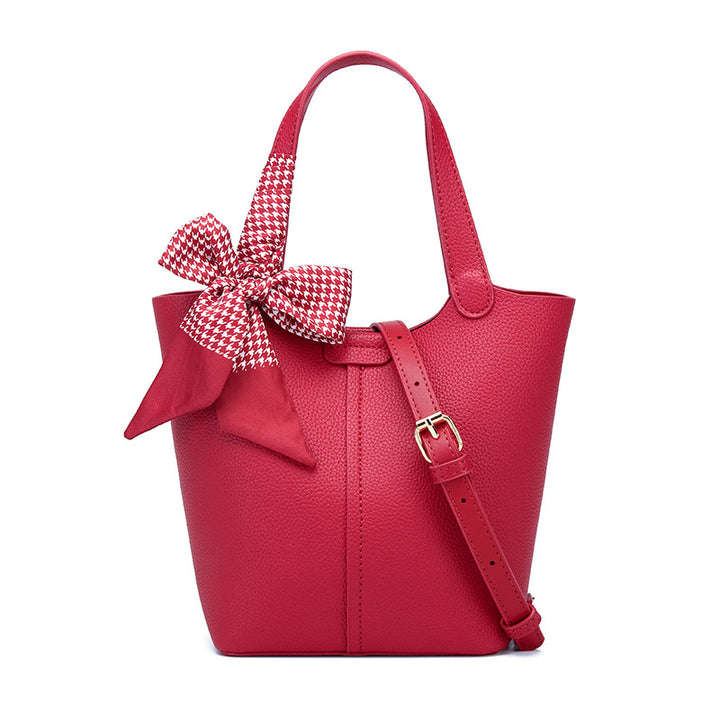 Damen Shopper-Tasche mit eleganter Schleifenverzierung und praktischem Innenlayout Nord Taschen