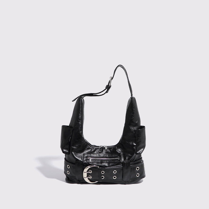 Damen modische Handtasche mit auffälligem Metallverschluss Nord Taschen