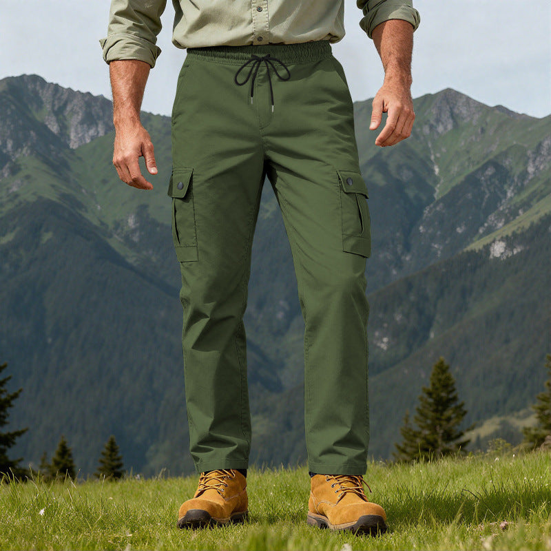 Herren Utility-Cargo-Hose mit elastischem Bund, verstellbarem Kordelzug und Mehrfachtaschen Nord Taschen