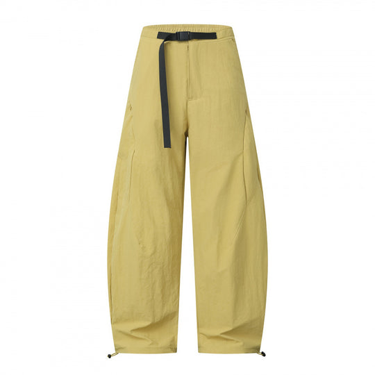 Damen Weite Cargo-Hose mit Tunnelzugbund, integriertem Webgürtel und verstellbaren Kordelabschlüssen Nord Taschen