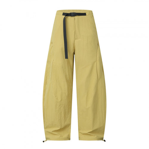 Damen Weite Cargo-Hose mit Tunnelzugbund, integriertem Webgürtel und verstellbaren Kordelabschlüssen Nord Taschen